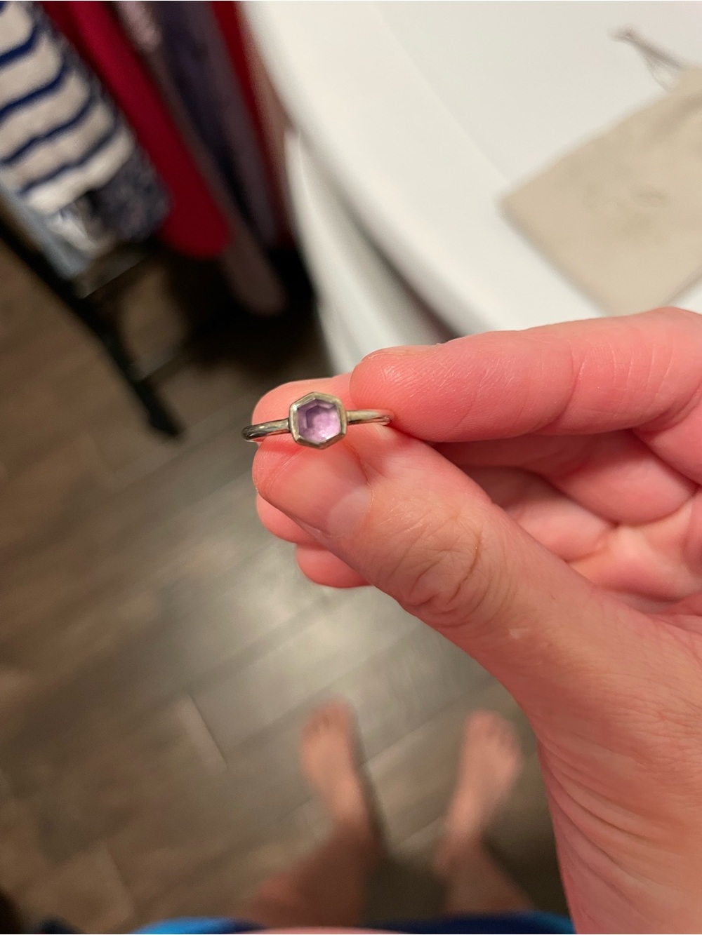 Kendra Scott Davie Sterling Silver Amethyst Band Ring